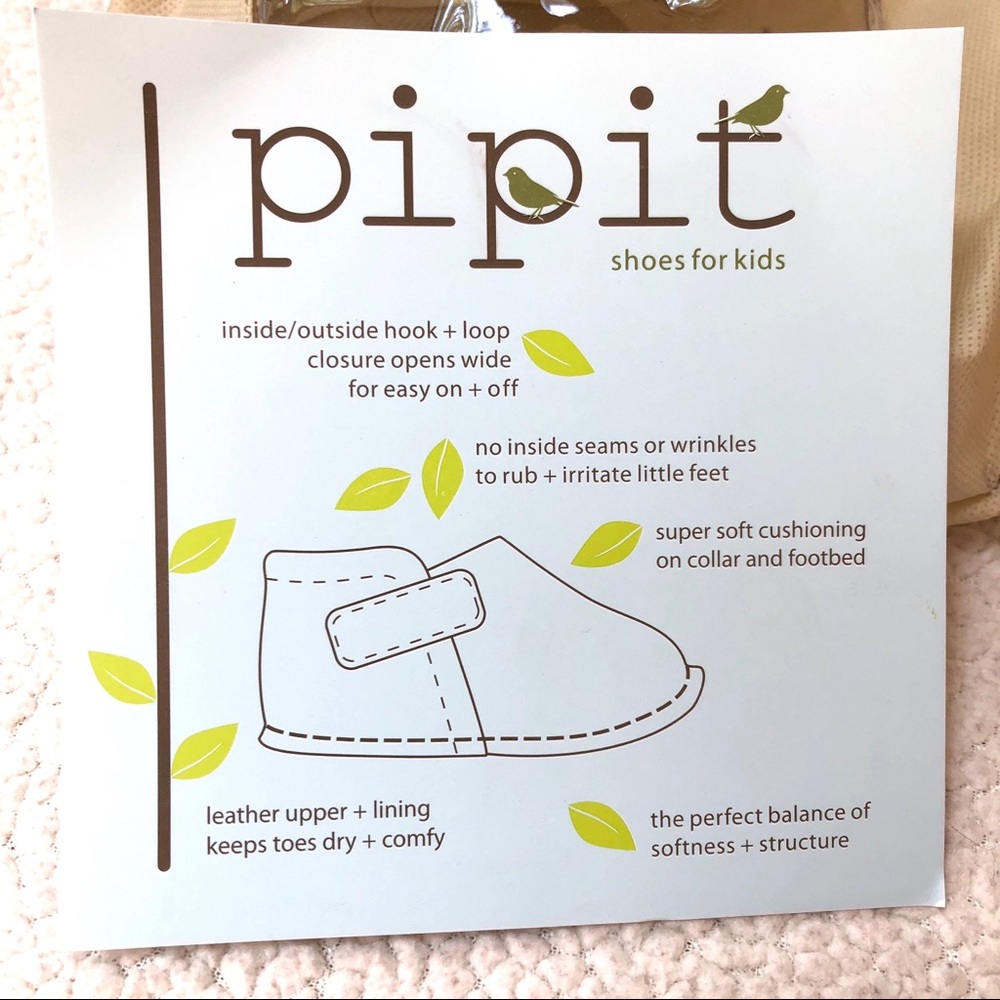 Pipit Suede Flower Apricot Camel Baby Shoes Size 1 - Picture 10 of 10